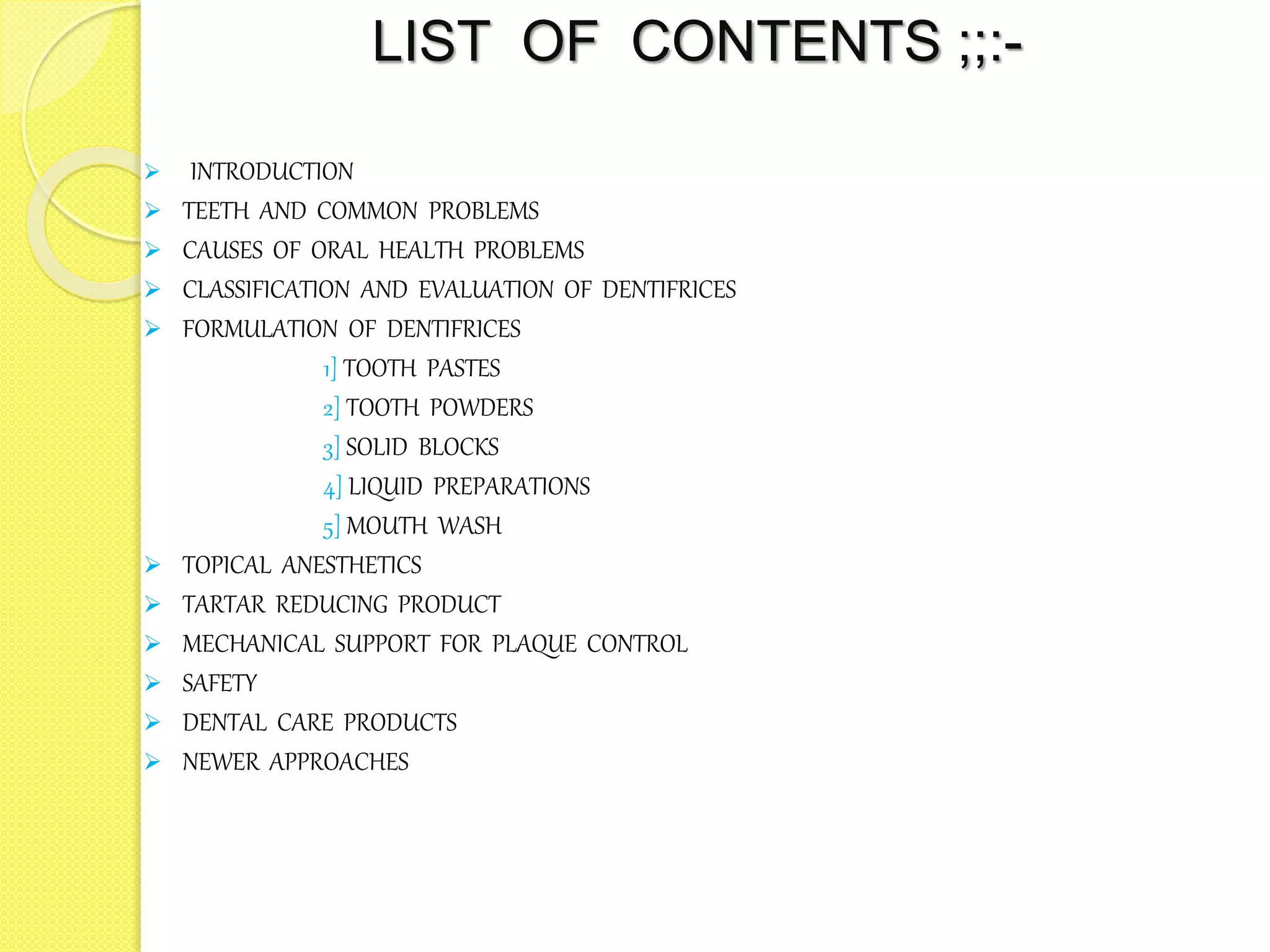 Tooth Powder Formulation FORMULATION AND EVALUATION OF DENTAL PRODUCTS | PPTX