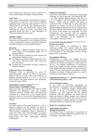 Formulation and evaluation of microspheres with aceclofenac | PDF