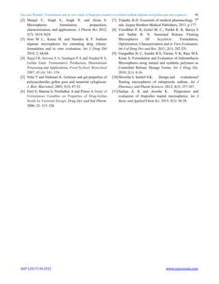 Formulation and in vitro study of ibuprofen loaded crosslinked sodium ...