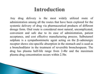 Formulation & In vitro Evolution of Immediate Release of Salbutamol.ppt 
