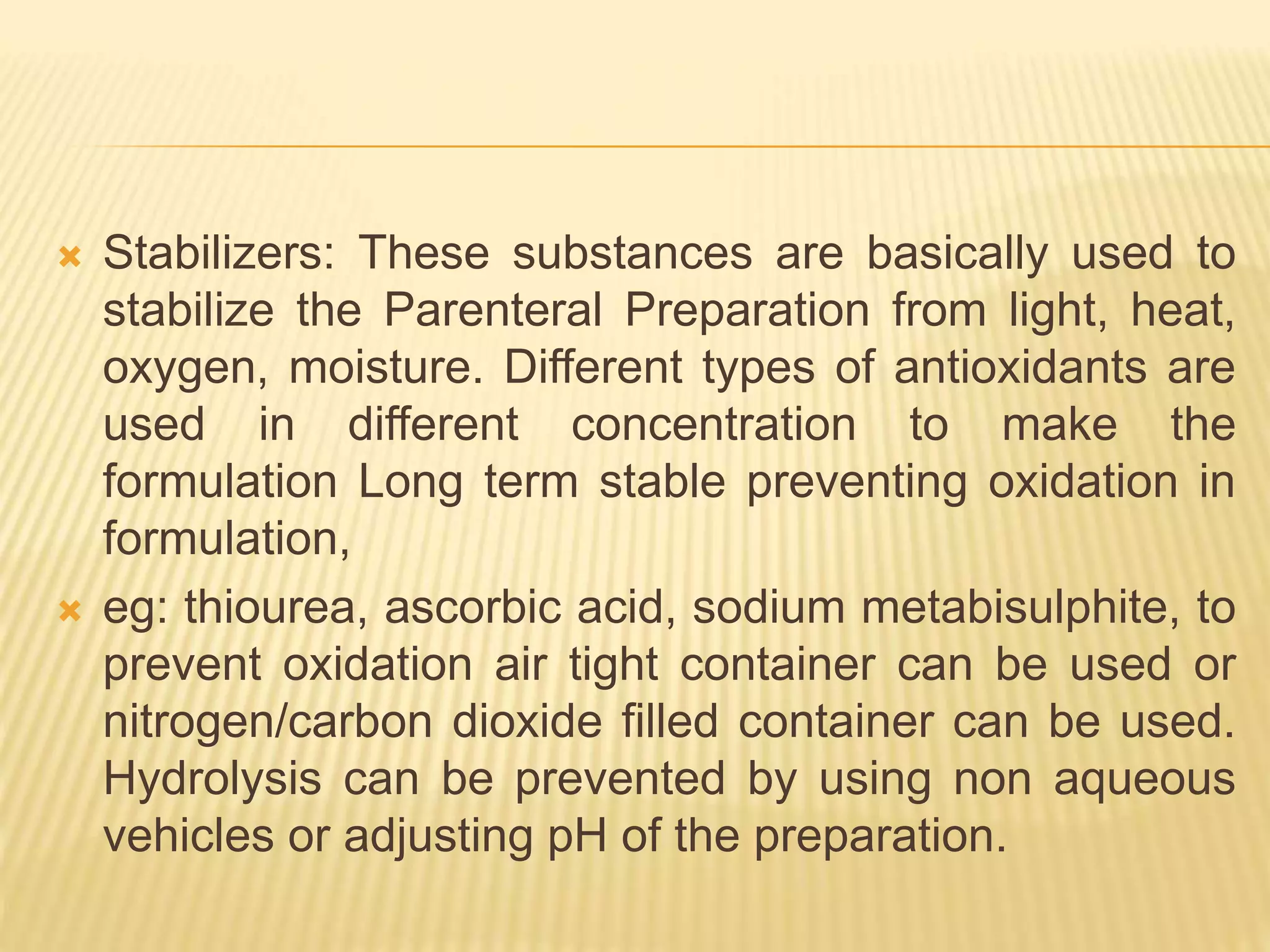 Formulation of parenteral preparation wps office | PPTX