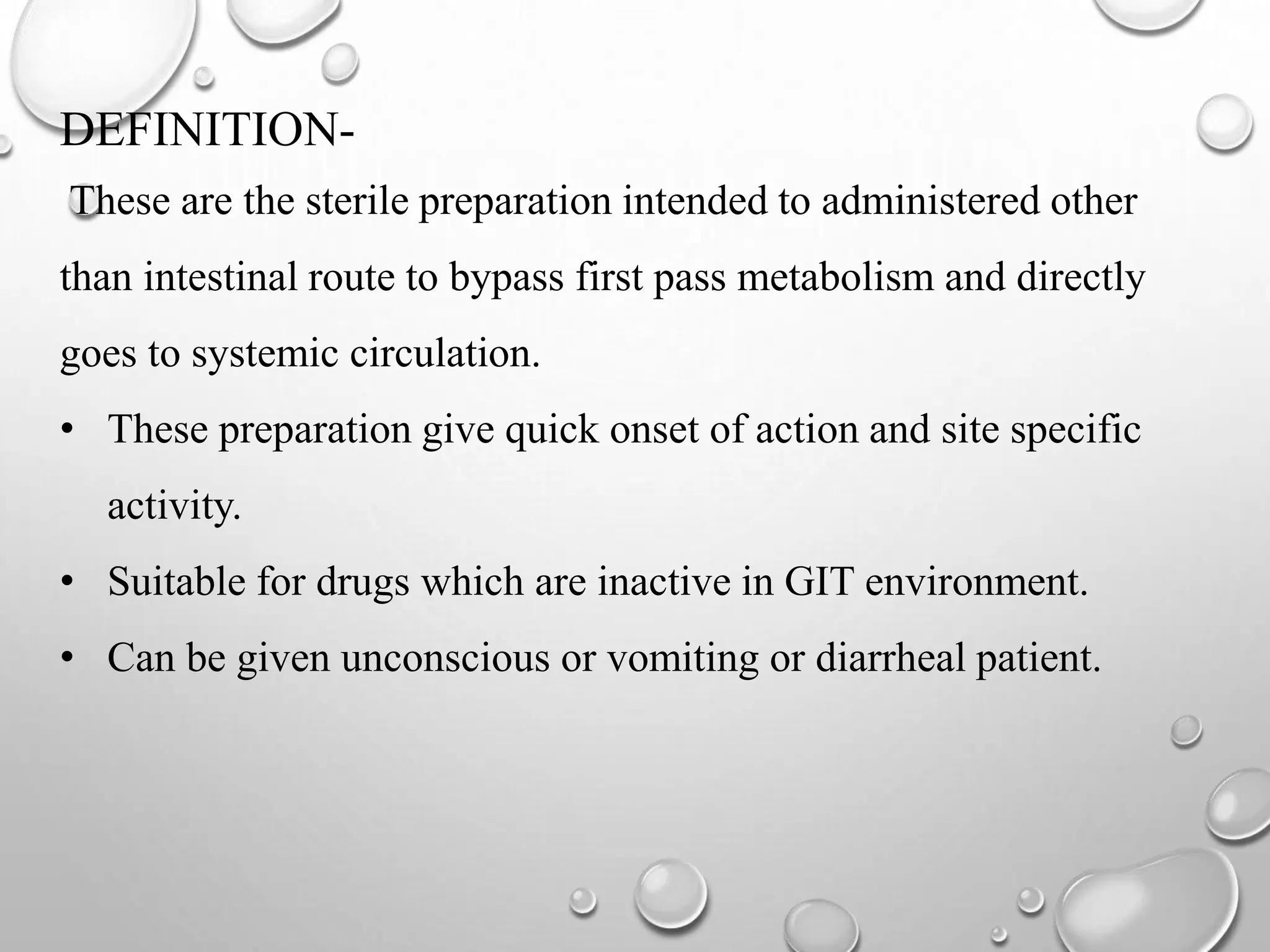 Formulation of parenteral products | PPTX