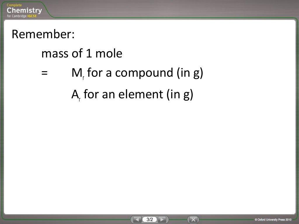 Formula triangles for moles
