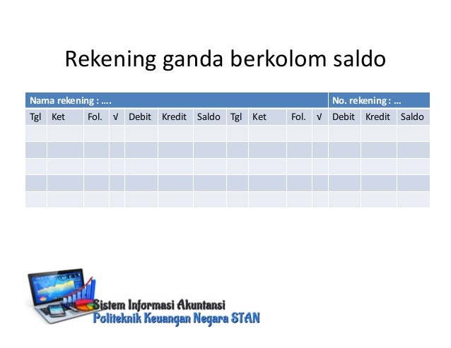 Formulir buku besar jurnal dan tambahan