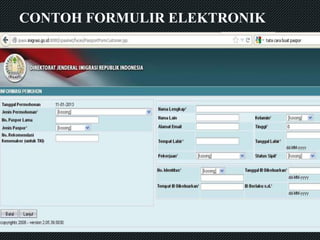 CONTOH FORMULIR ELEKTRONIK
 