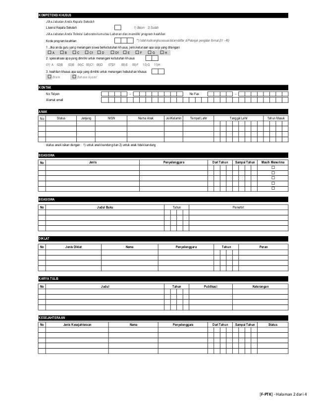 formulir f ptk form ptk 1
