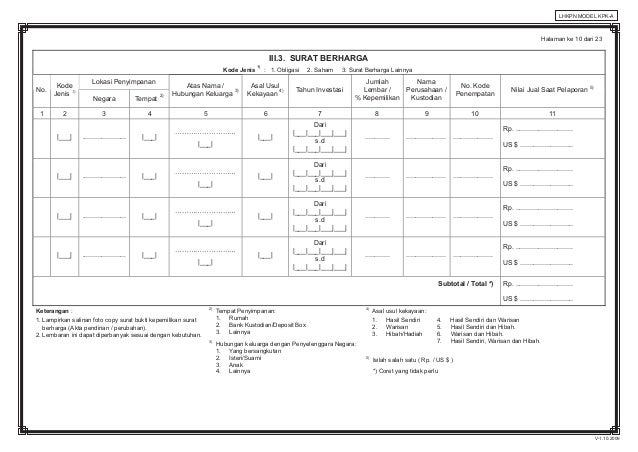 b lhkpn model formulir Formulir a lhkpn b lhkpn model formulir Formulir a lhkpn