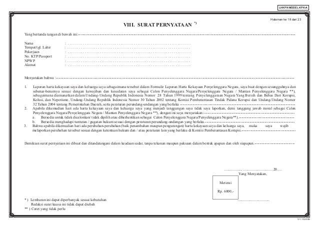 lhkpn formulir Formulir lhkpn a
