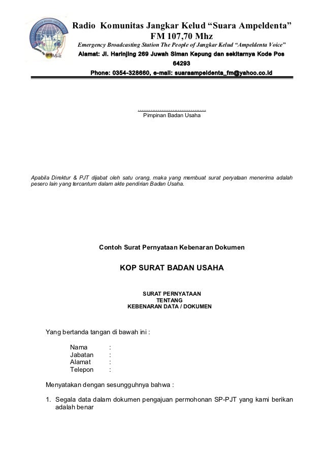 Formulir pengajuan sp pjt04022009031059
