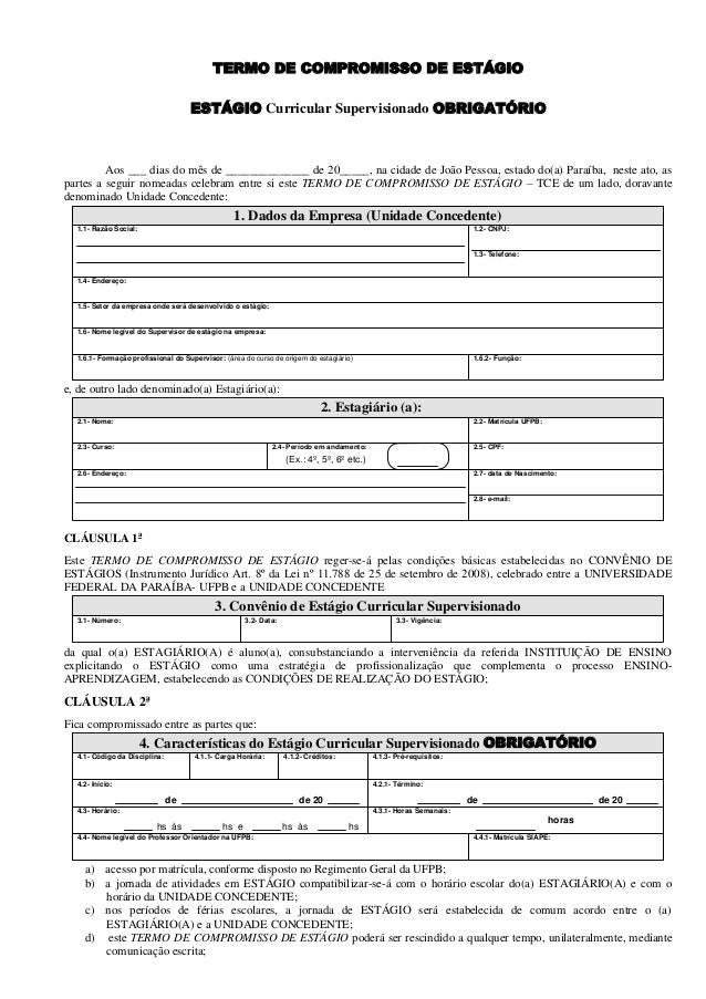 Formulário geral tce obrigatório
