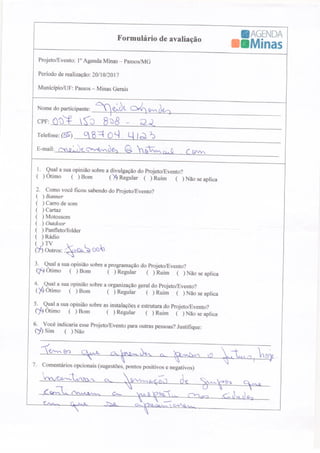 Formulário de Avaliação Agenda Passos