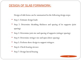 Slab Form Design Method Formwork | PPT