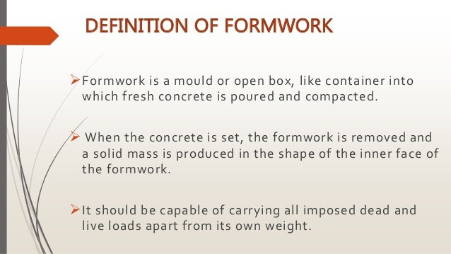 formwork open form definition