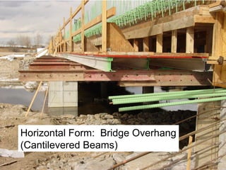 Horizontal Form: Bridge Overhang
(Cantilevered Beams)
 
