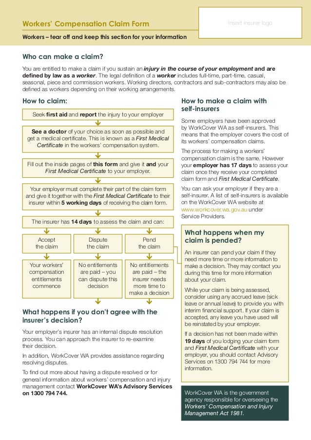workers compensation claim form western australia workers compensation form 19