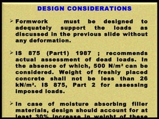 Dead Formwork Formwork failures and remedial measures | PPT
