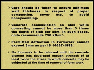Formwork failures and remedial measures | PPT