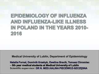 Medical University of Lublin, Department of Epidemiology
 