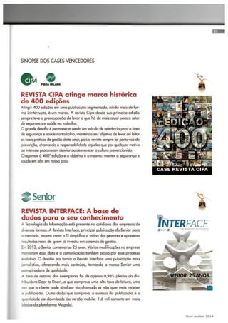 19º edição - Guia Anatec 2014 | Revista Interface - A base de dados para seu conhecimento
