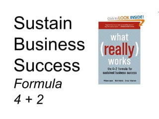 Sustain Business Success Formula 4 + 2 