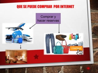 QUE SE PUEDE COMPRAR POR INTERNET
Comprar y
hacer reservas
 