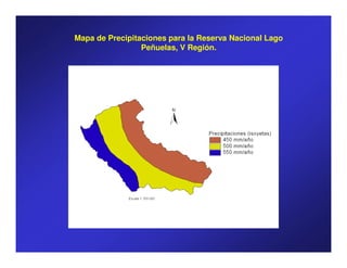 Mapa de Precipitaciones para la Reserva Nacional Lago
                 Peñuelas, V Región.
 