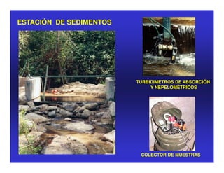 ESTACIÓN DE SEDIMENTOS




                         TURBIDIMETROS DE ABSORCIÓN
                              Y NEPELOMÉTRICOS




                          COLECTOR DE MUESTRAS
 