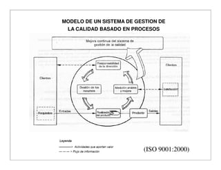 MODELO DE UN SISTEMA DE GESTION DE
 LA CALIDAD BASADO EN PROCESOS




                          (ISO 9001:2000)
 