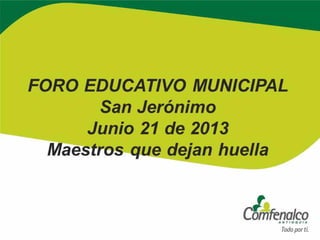 Foro educativo municipal 2013