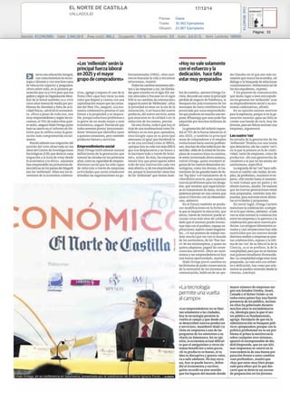 17/12/14EL NORTE DE CASTILLA
VALLADOLID
Prensa: Diaria
Tirada: 30.062 Ejemplares
Difusión: 23.967 Ejemplares
Página: 33
Sección: ECONOMÍA Valor: 3.940,00 € Área (cm2): 966,2 Ocupación: 100 % Documento: 2/2 Autor: JULIO G. Núm. Lectores: 166000
Cód:88346714
 