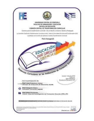1er Foro Comisión Transformación Curricular Escuela de Educación UCV