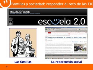 39 
Familias y sociedad: responder al reto de las TIC 
Las familias 
La repercusión social 
 