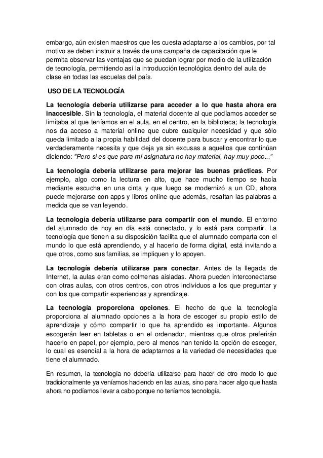 Foro Nº 3 La Tecnologia En La Educacion