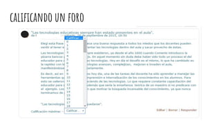 calificando un foro
 