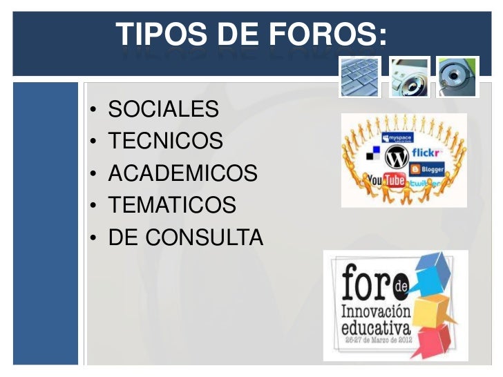 Resultado de imagen para tipos de foro