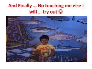 And Finally … No touching me else I
will … try out 

 