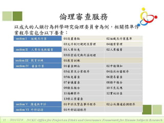 2011年12月14日專題演講 - 區域研究倫理聯盟的定位、運作與重要性by戴華主任