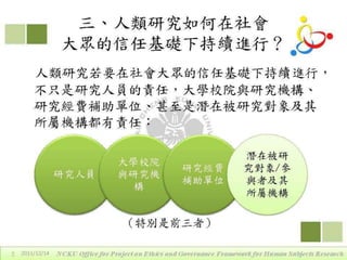 2011年12月14日專題演講 - 區域研究倫理聯盟的定位、運作與重要性by戴華主任