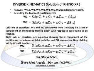 Vector W6 Comprehensive Guide to Inverse Kinematics in Robotics with RHINO XR3 ...