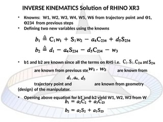 Comprehensive Guide to Inverse Kinematics in Robotics with RHINO XR3 ...