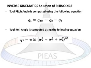 Comprehensive Guide to Inverse Kinematics in Robotics with RHINO XR3 ...