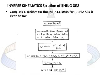 Comprehensive Guide to Inverse Kinematics in Robotics with RHINO XR3 ...