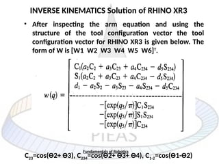 Vector W6 Comprehensive Guide to Inverse Kinematics in Robotics with RHINO XR3 ...