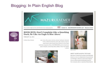 Blogging: In Plain English Blog
 