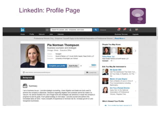 LinkedIn: Profile Page
 