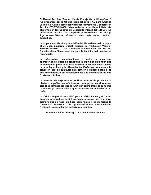 Descarga Libro Manual Tecnico Forraje Verde Hidroponico