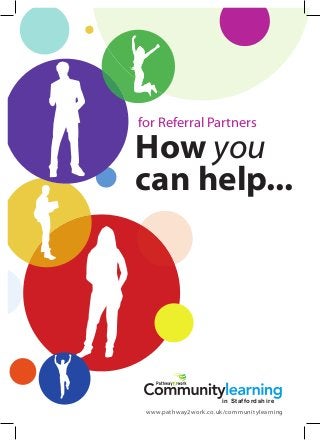 How you
can help...
for Referral Partners
in Staffordshire
www.pathway2work.co.uk/communitylearning
 