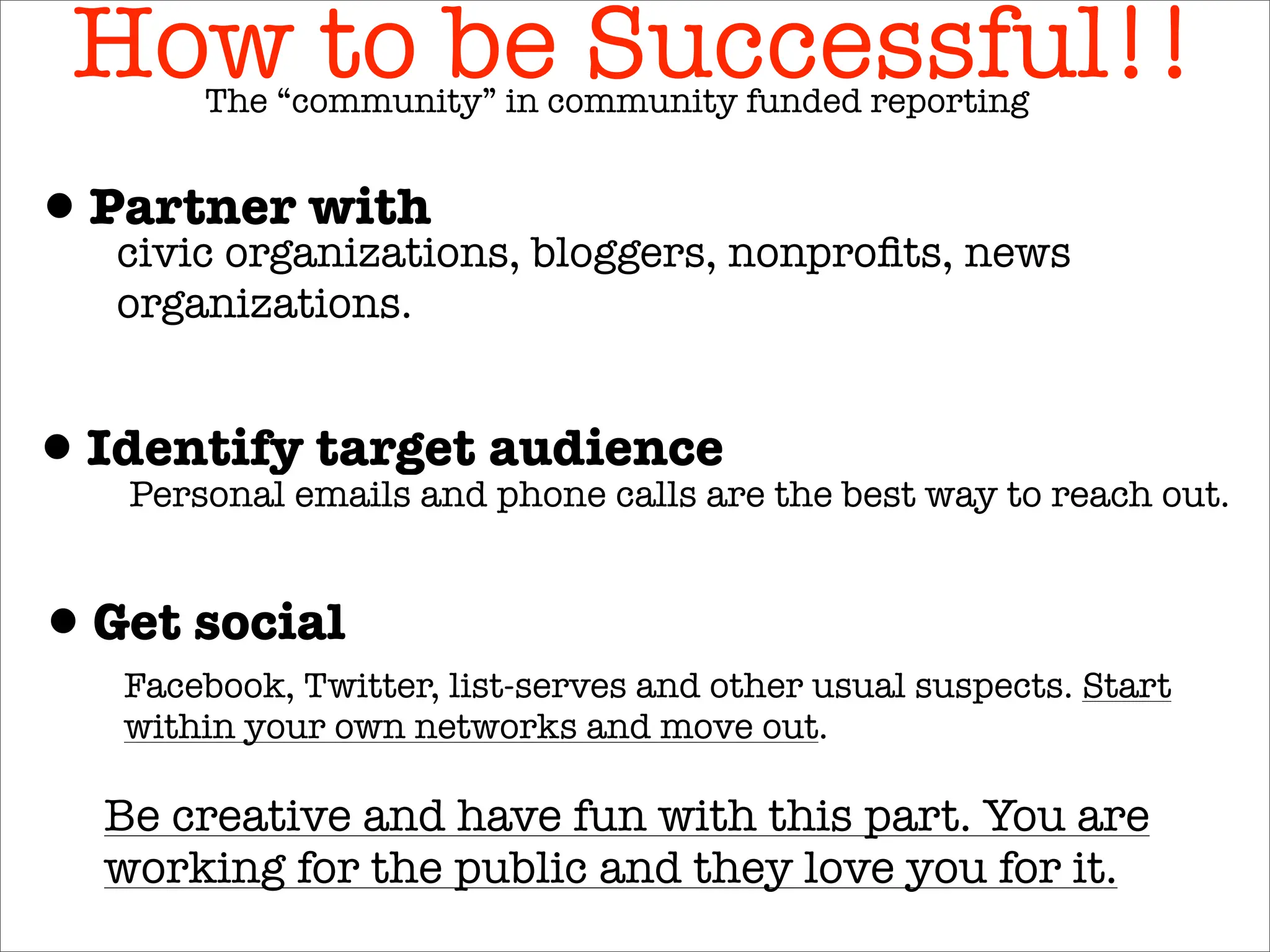 Spot.Us - for reporters