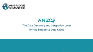 The Data Discovery and Integration Layer
for the Enterprise Data Fabric
 