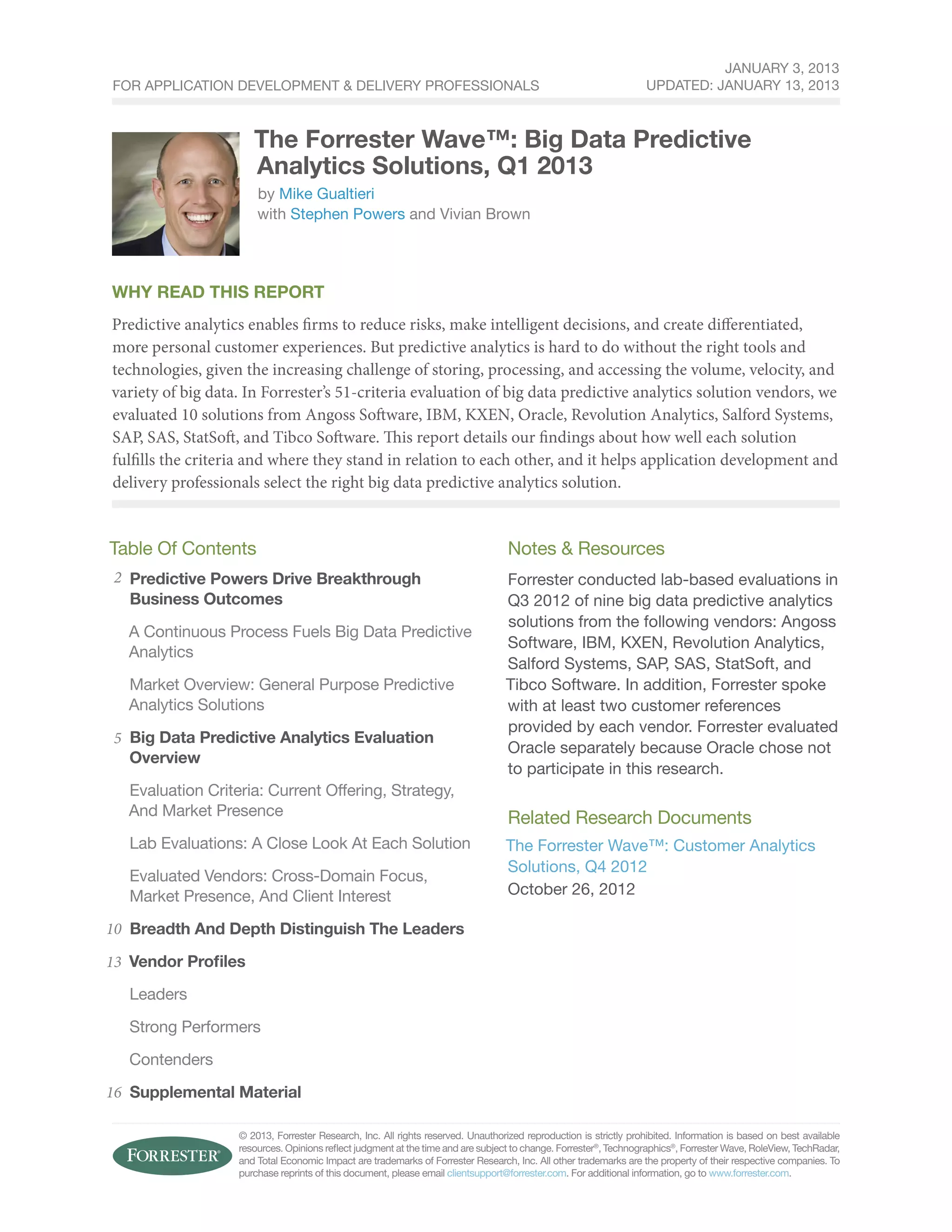 Forrester big data_predictive_analytics | PDF